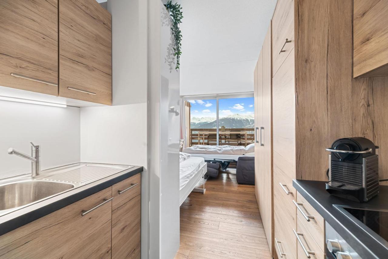 Chaleureux Studio A Anzere, Accessible A Ski, Proche De Tout Bagian luar foto