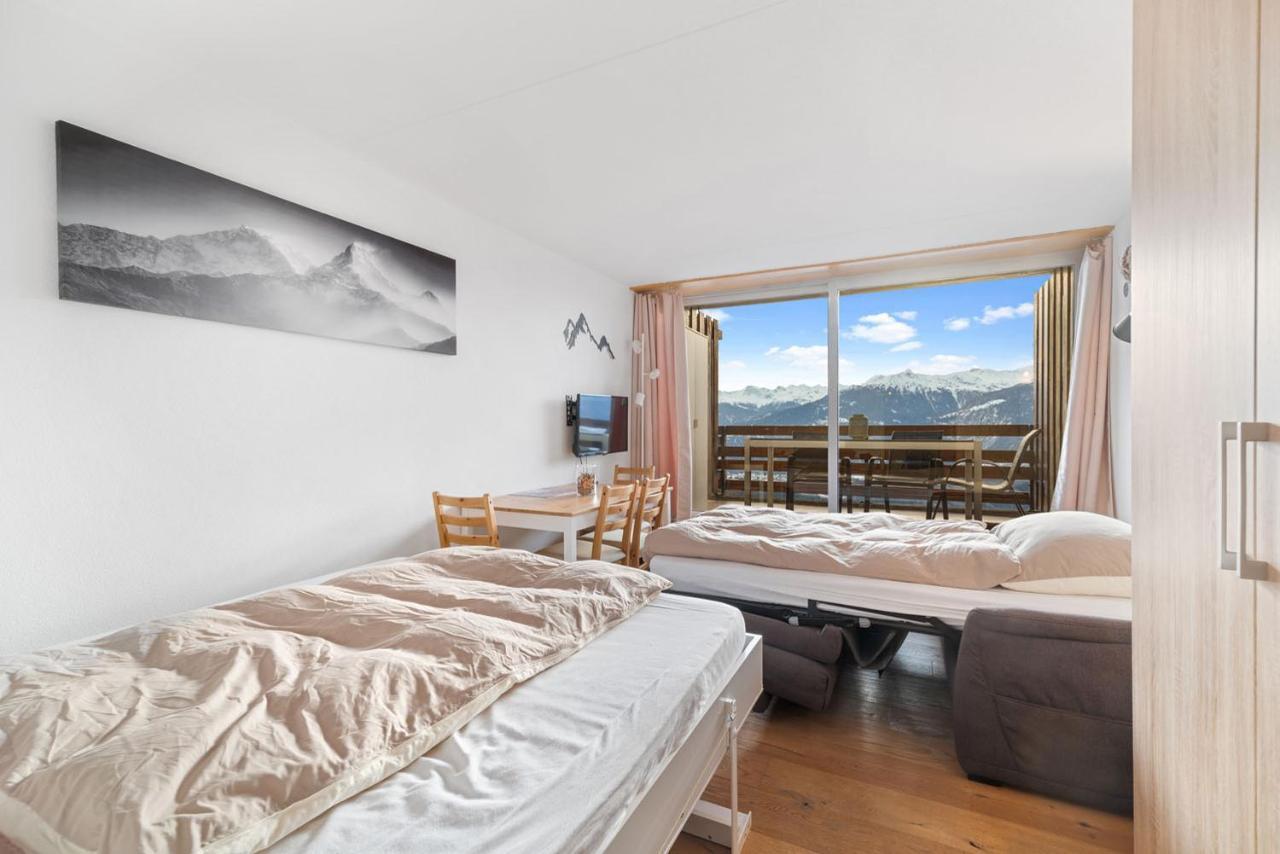 Chaleureux Studio A Anzere, Accessible A Ski, Proche De Tout Bagian luar foto