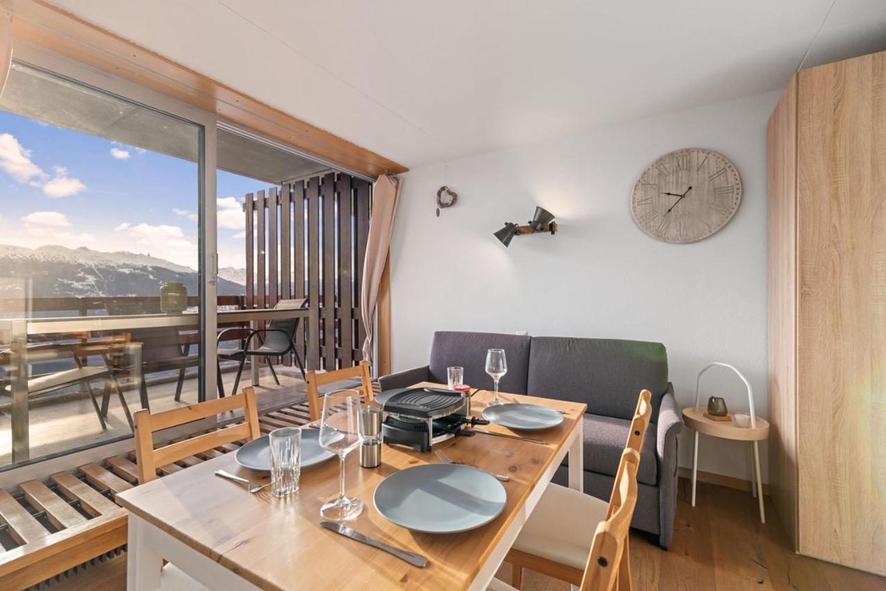 Chaleureux Studio A Anzere, Accessible A Ski, Proche De Tout Bagian luar foto